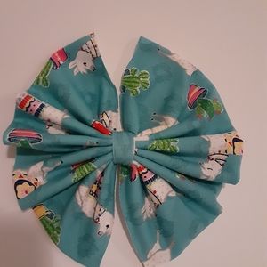 Cactus& Llama Fabric Toddler / Little Girl Bow
